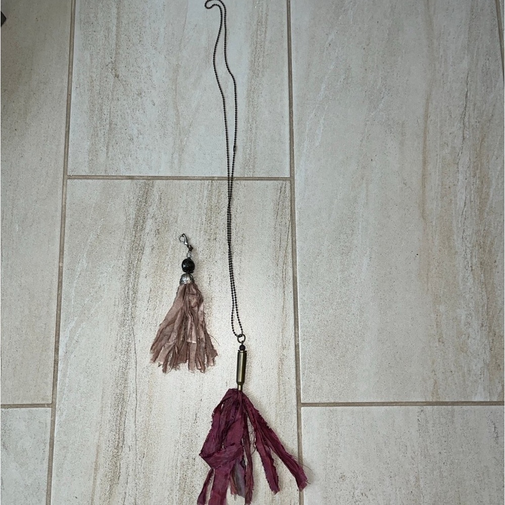 Handmade necklace with 2 interchangeable charms